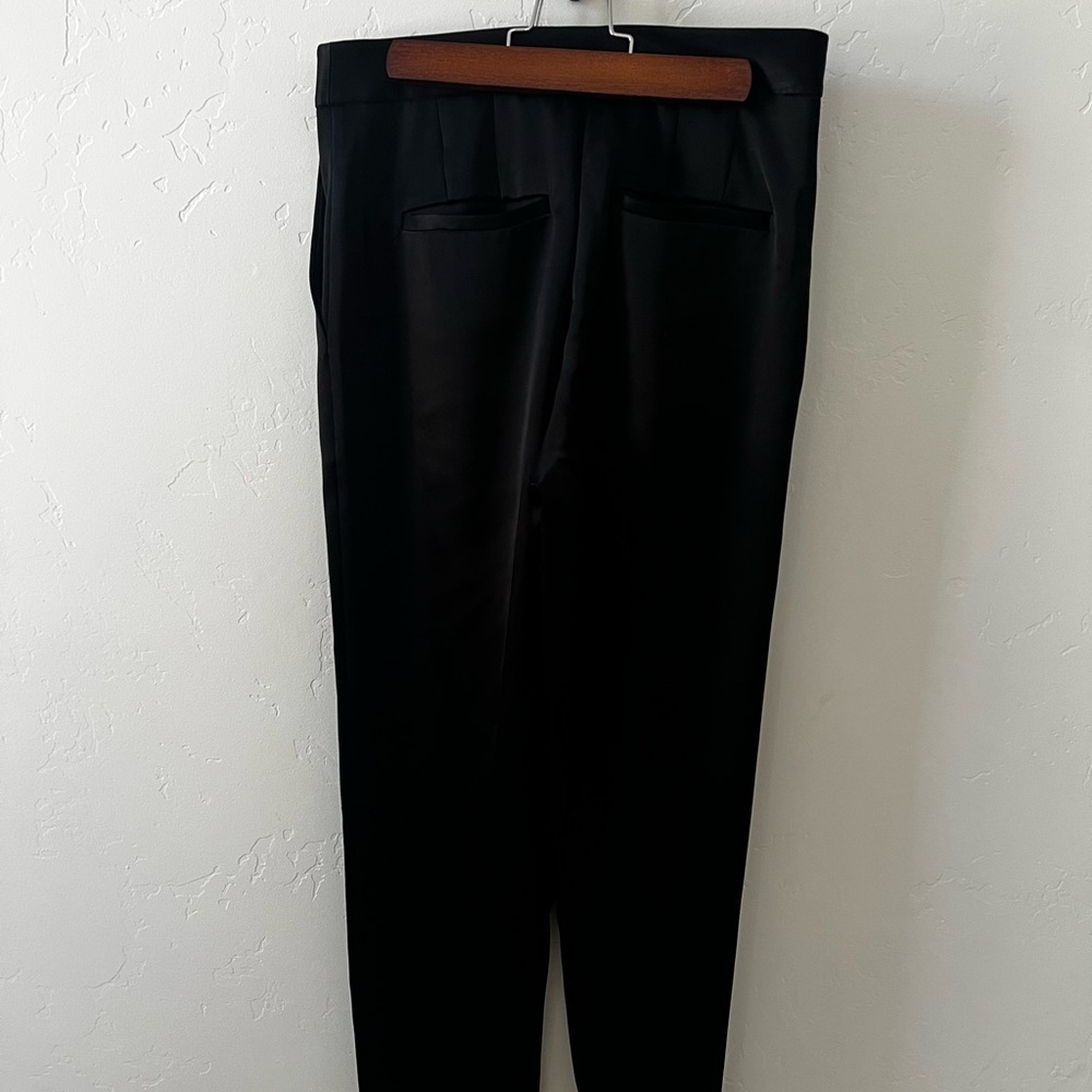 Aritzia Satin Black Trousers